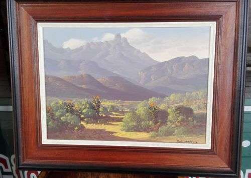 ORIGINAL SOUTH AFRICAN PAINTING GJ BEUKES     "TOWER BERG LADYSMITH "